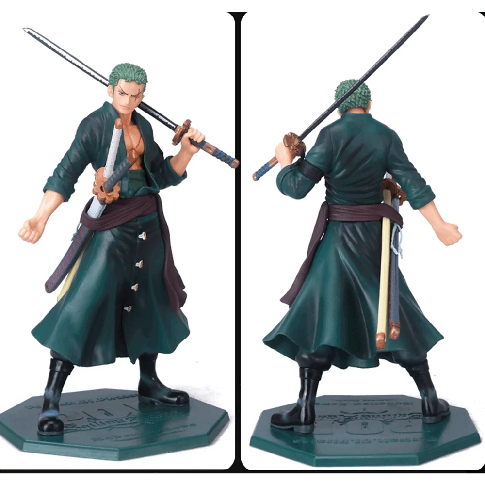 Anime Figures One Piece Roronoa Zoro Portrait of Pirates Sword Change Head Sword PVC Toys Action Figurine Decor Home Model Doll