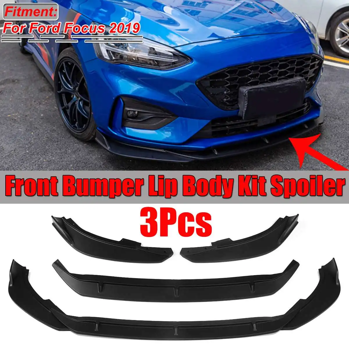 Carbon Verni Diffuseur pour Ford Focus II Tournoi Arrière Clapet Apron pare-chocs
