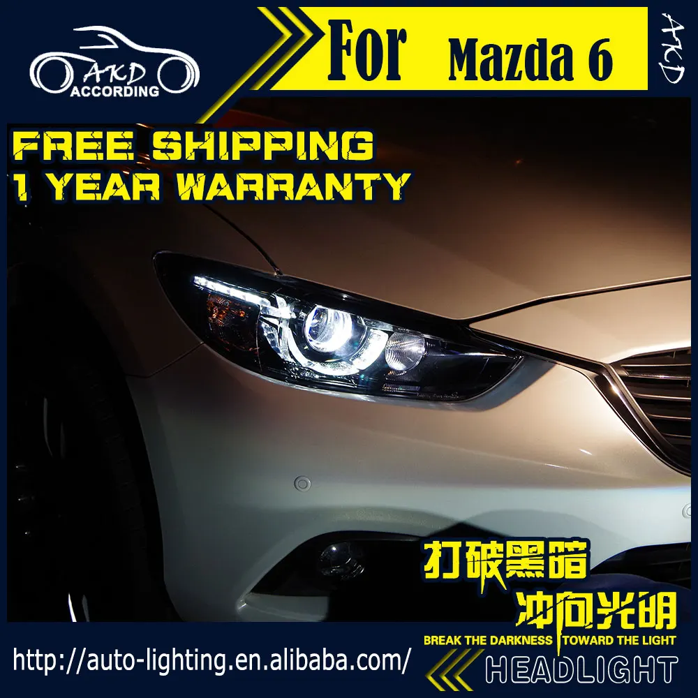 AKD автостайлинг фара для Mazda 6 2017 Новый дизайн Atenza светодиод DRL H7 D2H Hid опция