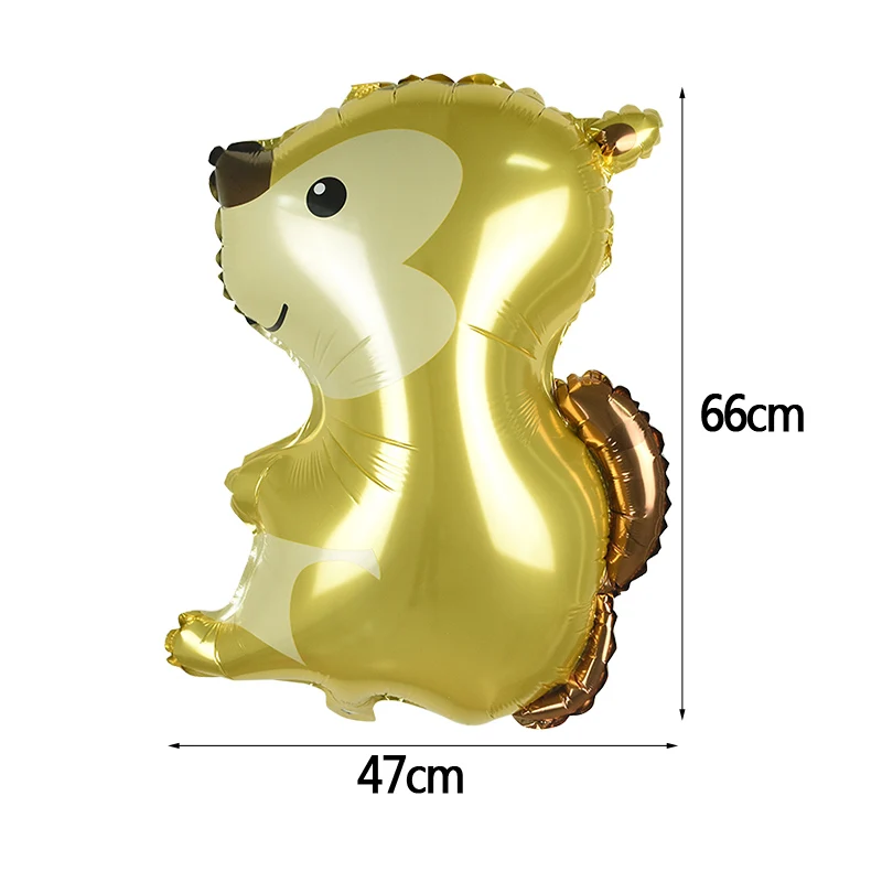 1 Набор, Лесной воздушный шар из фольги в виде животного, 10 дюймов, латексный шар, лиса, ежик, животные, тема, вечерние, для детей, на день рождения, воздушный шар, украшение для детского душа - Цвет: S01-1pcs