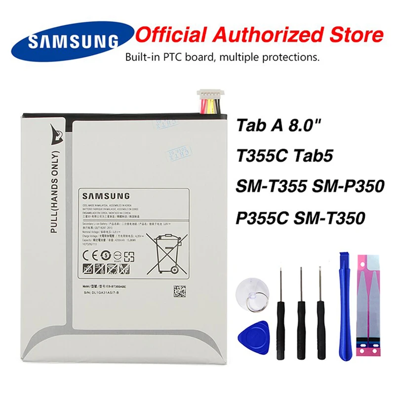 Оригинальный аккумулятор для Samsung GALAXY Tab A 8 0 T355C Tab5 EB-BT355ABE P355C 4200 мАч | Мобильные