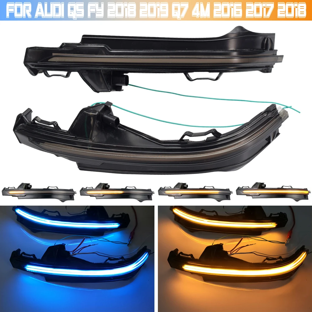 

For Audi Q5 FY 2018 2019 Q7 4M 2016 2017 2018 LED Dynamic Turn Signal Light Flowing Water Blinker Flashing Light