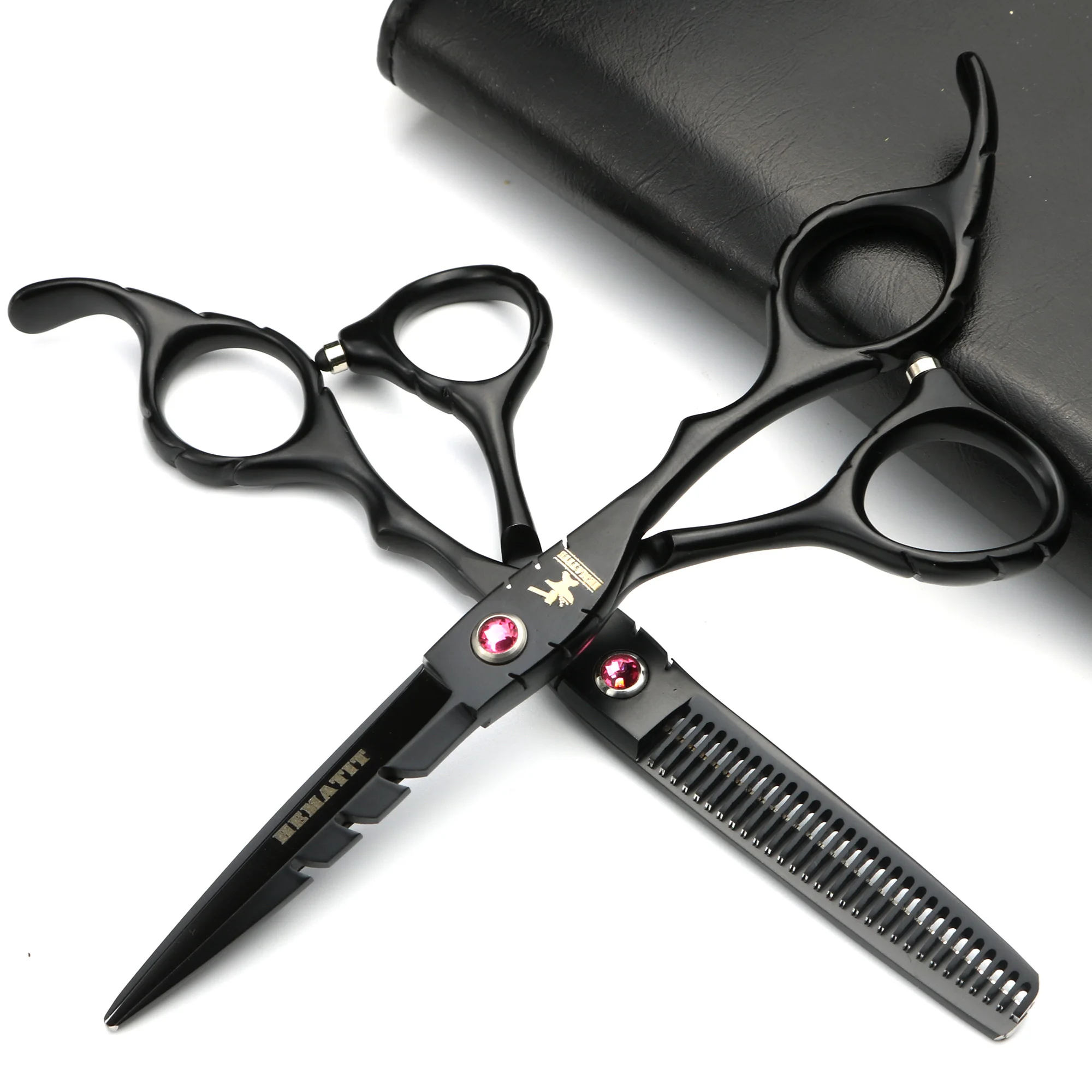 5.5 Inch set 5,5 дюймов, 6 дюймов, высокое качество, японские ножницы для волос 440C, инструмент для укладки волос, парикмахерские ножницы для резки и истончения, набор - Цвет: 5.5 Inch set