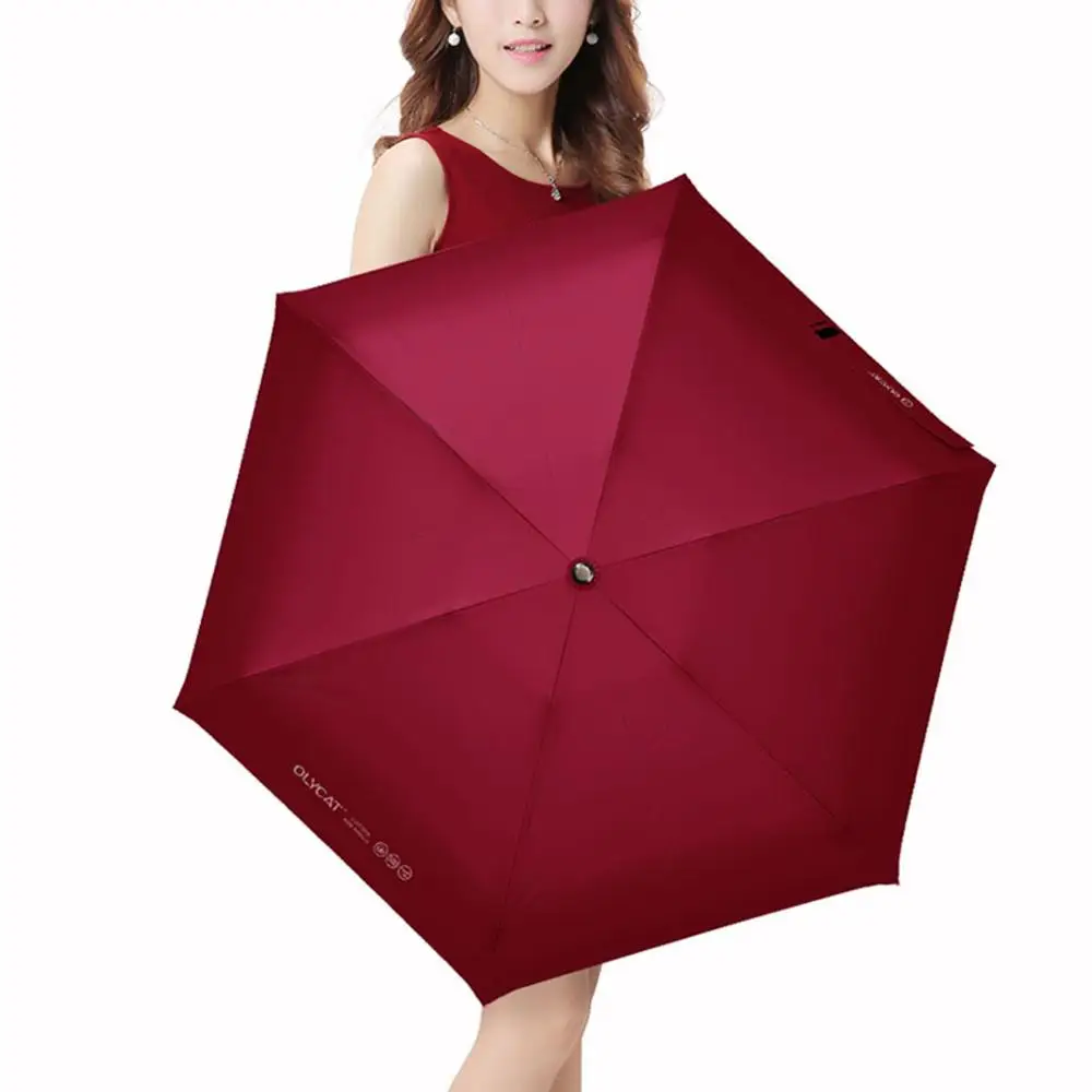 

Five Folding Mini Umbrella Rain Women Sun Umbrella Kids Colorful Anti UV Travel Parasol Windproof Pocket Clear Umbrellas