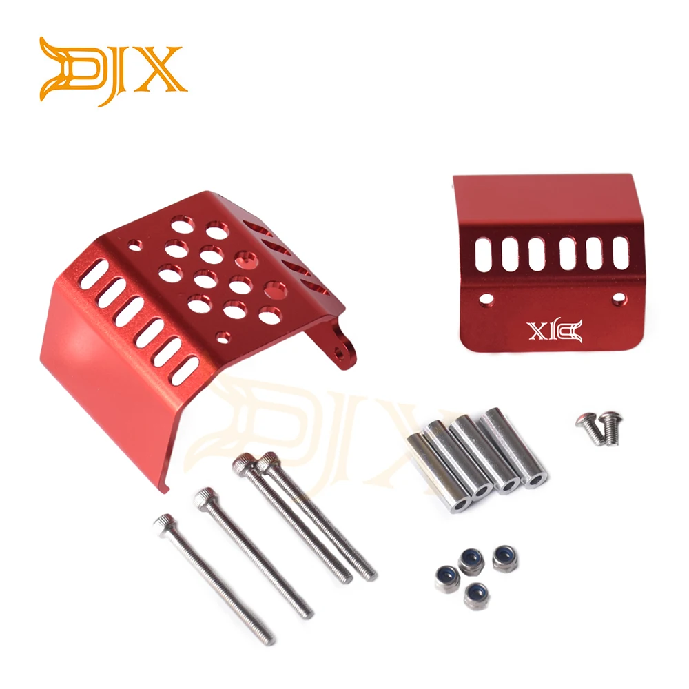

DJX CNC Aluminum Alloy &Rear Differential Protector Axle Skid Plate For 1/10 Axial SCX10 Off-Road Crawler