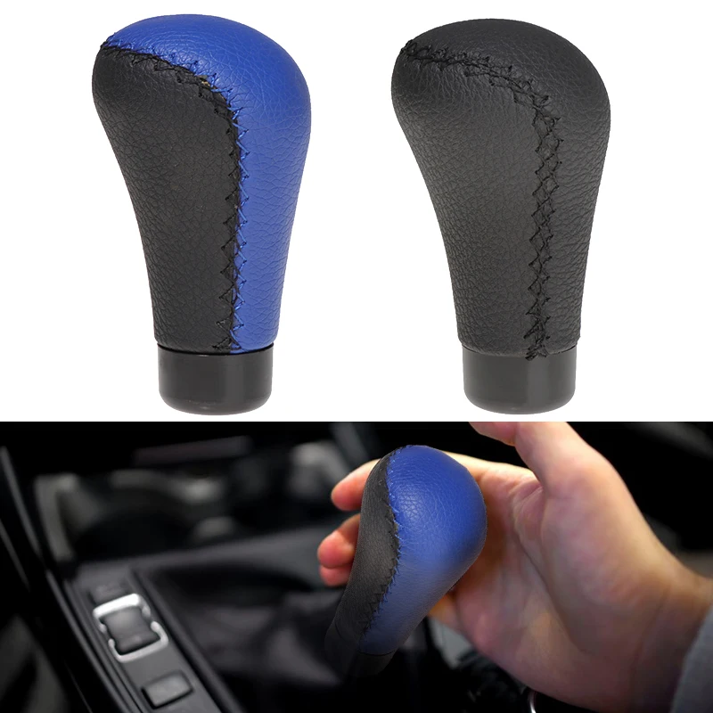 Car Manual Gear Shift Knob Lever Shifter Handle Knob Leather 5 Gear