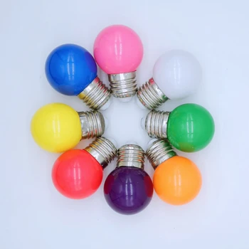 

10PCS LED Light Bulb E27 220V 8 Colors Mini Night Light Table Lamp for Bedroom Living Room Outdoor Party Decoration