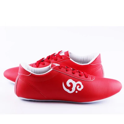 Men Women Sport Chinese Kung Fu Shoes Lightweight Man Sport Traditional Tai Chi Shoes Black Women Match Martial Arts Shoes Red-2
