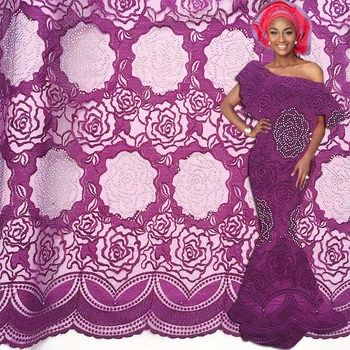 

High Quality Nigerian Swiss Net Lace African Tulle Mesh Lace Fabric 2020 Green France Cord Lace For Party Wedding Dress