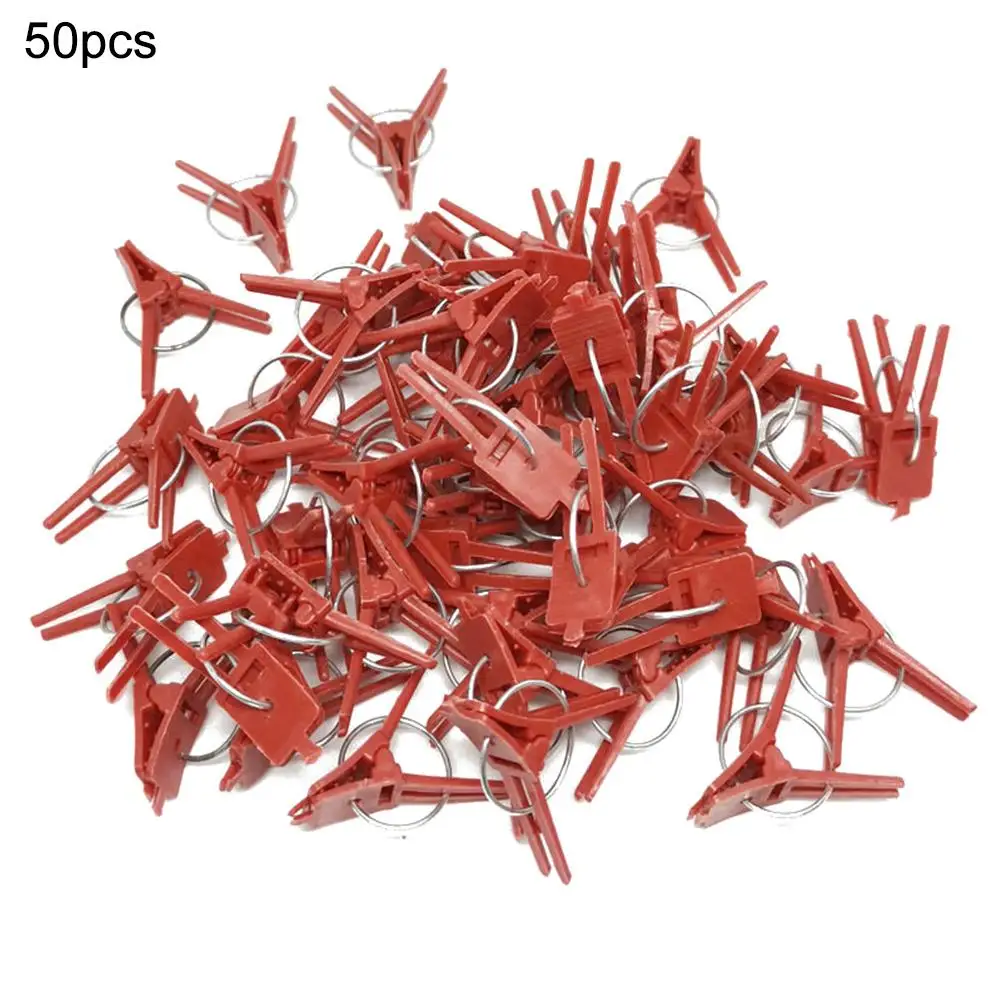 50 Pcs Quality Plants Graft Clips Plastic Fixing Fastening Fixture Clamp Garden Tools for Cucumber Eggplant Watermelon Grafting