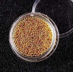 Gold 1.2mm Zziell Стразы для ногтей мини маленькие из нержавеющей стали 3D бусины черный золотой серебряный DIY инструменты украшения для дизайна ногтей - Цвет: Gold 1.2mm