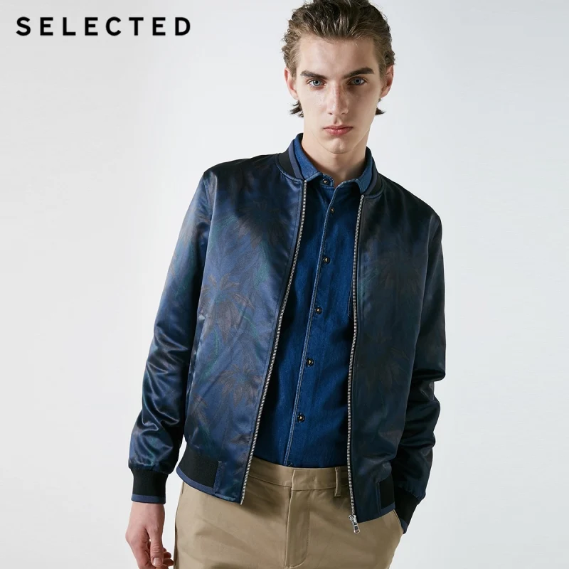 

SELECTED Men's Spring Printed Baseball Jacket C|4191OM503
