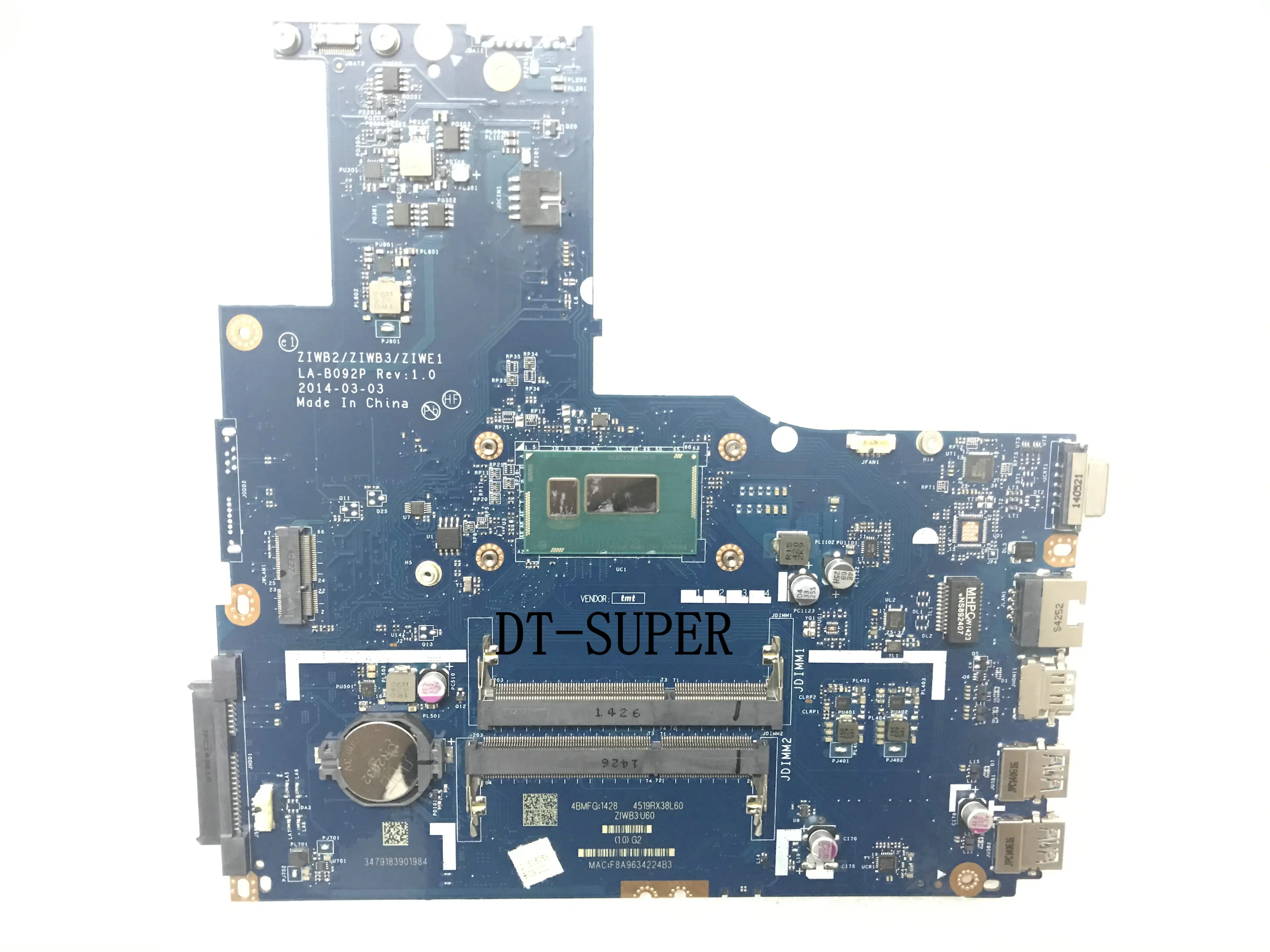 Совершенно новый. ZIWB2 / ZIWB3 LA-B092P REV: 1 0 материнская плата для ноутбука LENOVO B50-70