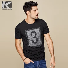 KUEGOU новые летние мужские модные футболки с буквенным принтом черная брендовая одежда мужские тонкие футболки с коротким рукавом мужская одежда футболки 0318