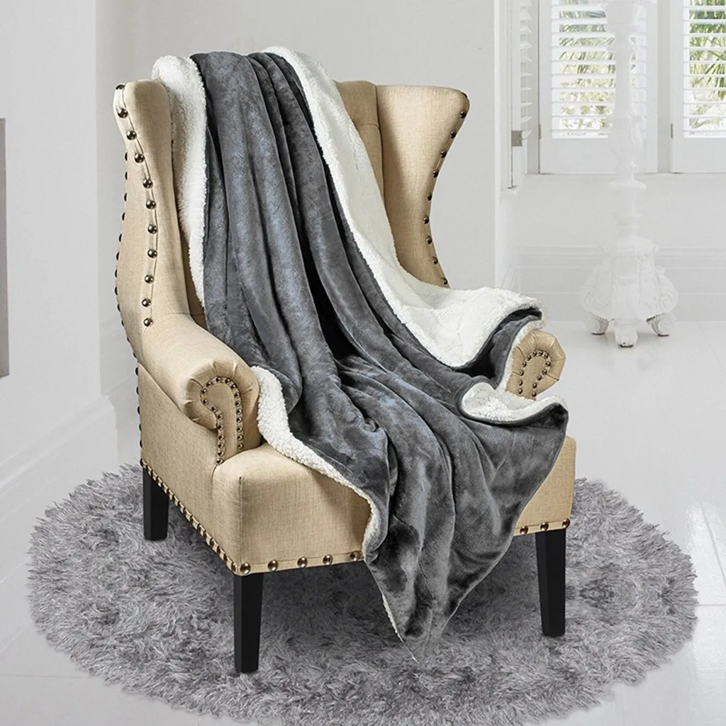 Одеяло мягкое и теплое самое модное семейное осеннее и зимнее плотное теплое шерстяное одеяло шаль# YL10