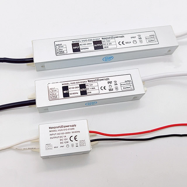 IP67 Wasserdichte Led-treiber 12W 20W 36W LEDs Netzteil 12V Eingang  AC100-265V Power Für DC12V