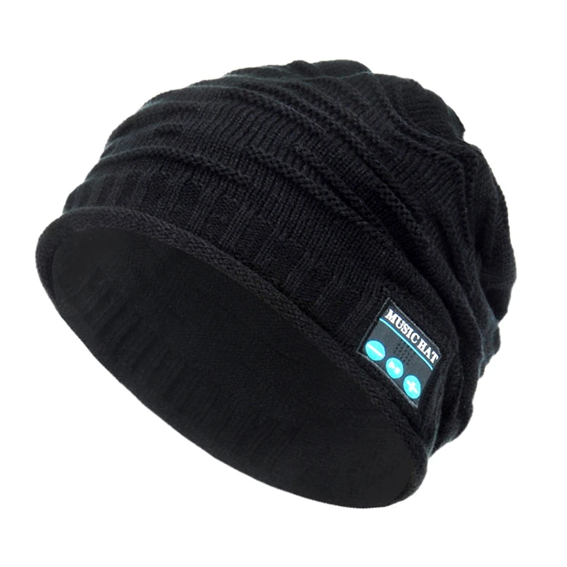 Bluetooth Music Warm Beanie Hat Wireless Smart Cap Headset Headphone Speaker Mic