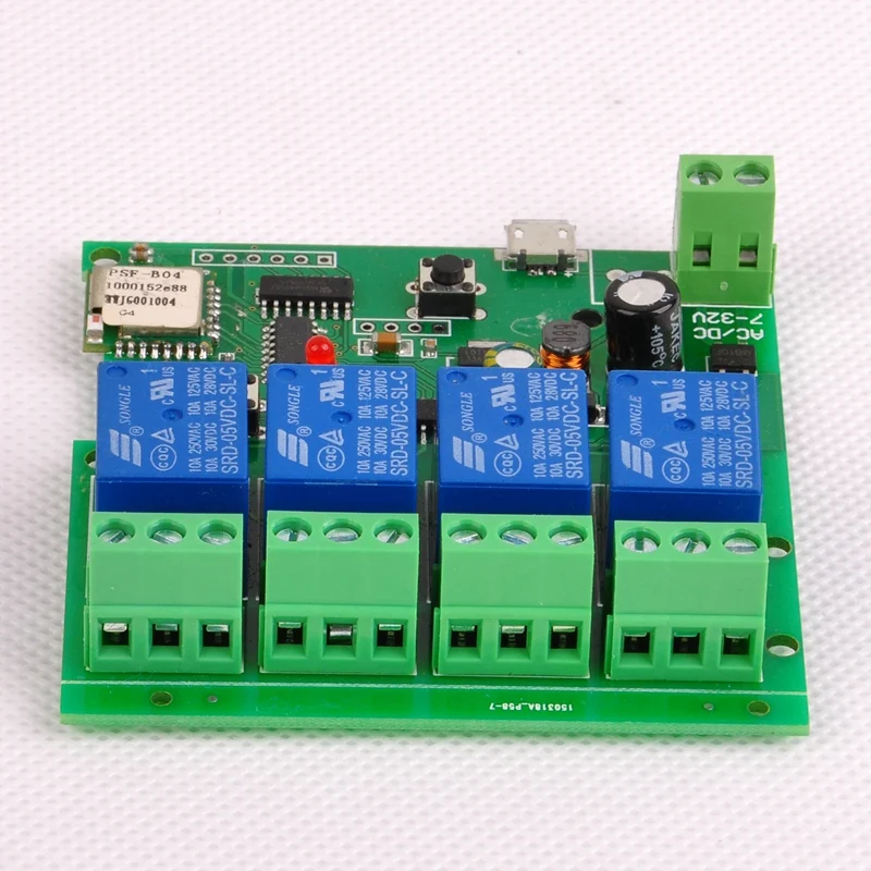 ABKT-4Ch-Rf 7-32 в пост Модуль Автоматизации умного дома Diy Беспроводной переключатель дистанционного Управление 433 МГц интеллигентая(ый) Пульт дистанционного управления Беспроводной переключатель стоматологический