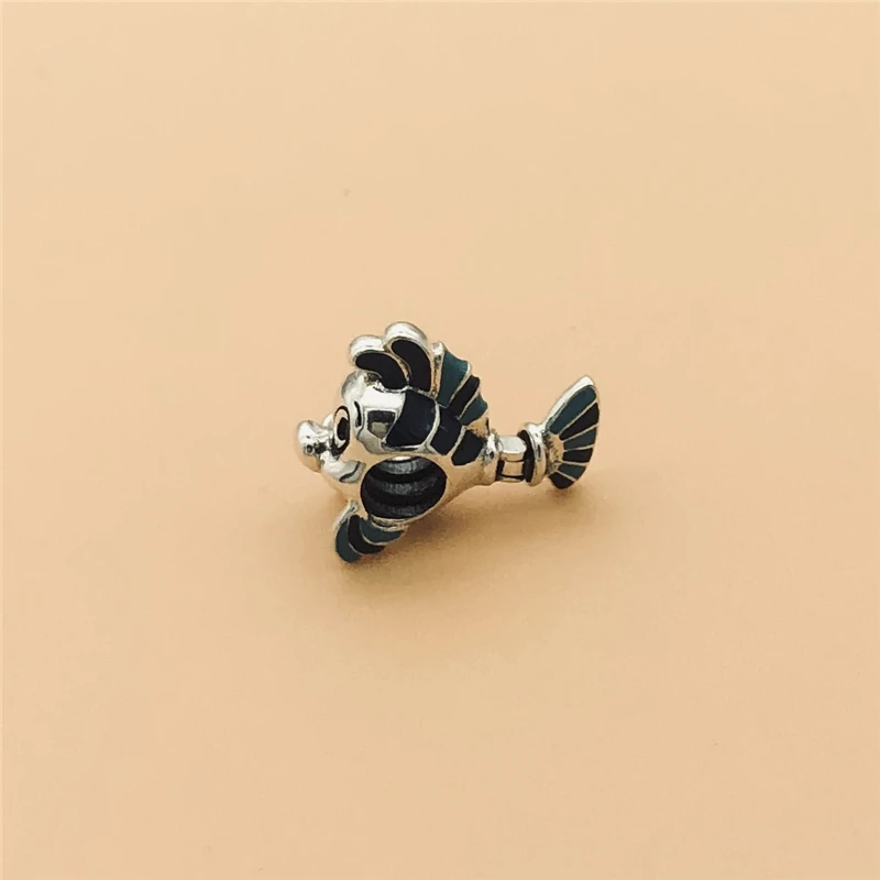 Cefuny 925 серебро маленькая Русалка камбала Шарм для самостоятельного изготовления ювелирных изделий браслет-змейка женский подарок