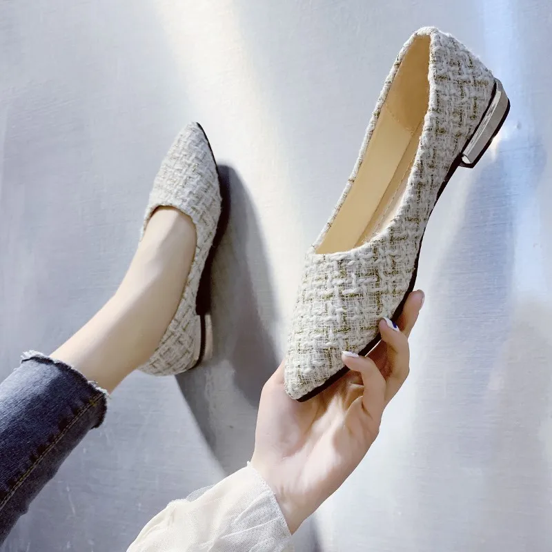 

2020 Spring Autumn Women Casual Loafers Slip on Flats for Soft Office Ladies Single Shoes Soft Nurse Ballerina Footwear U19-64