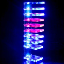 DIY VU Meter 10 уровневая Колонка светильник светодиодный профессиональный электронный кристалл Звук управление музыкальный спектр для домашнего кинотеатра