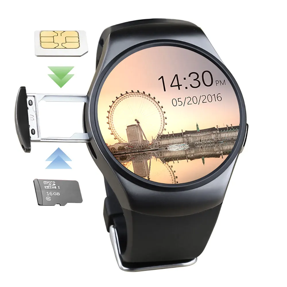 

RONTREE Smartwatch Wearable Devices Clock 1.30" inch OGS Screen 128M+64M Bluetooth Smart Watch work for iPhone Android iOS