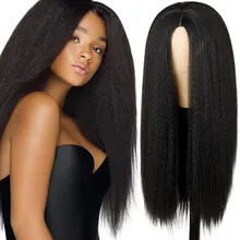 Длинные курчавые прямые синтетические волосы парики для афроамериканских