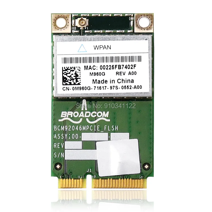 

Беспроводной модуль карты Bluetooth 2,1 0P560G 0P560G BCM92046 MPCIE 370 latitude для Dell E6400 E6500 E5500 M2400 M4400 E6400 1435