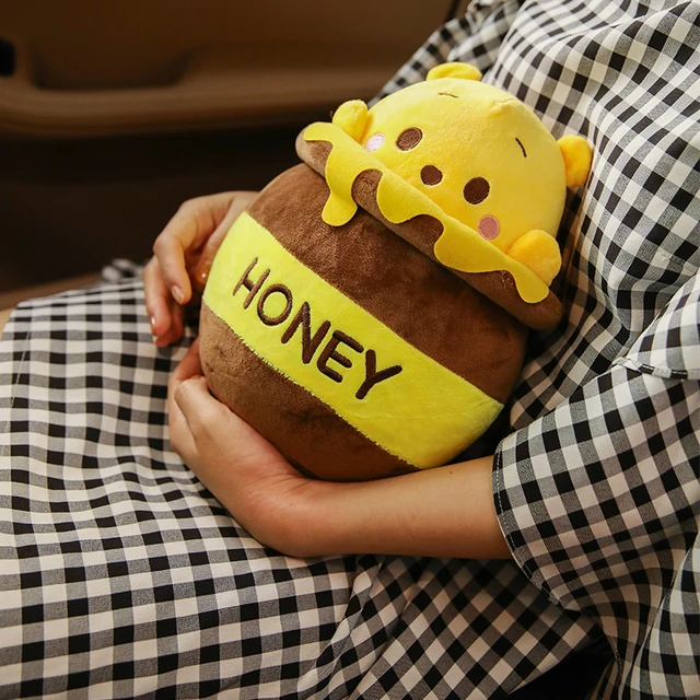 Kawaii Pooh Bear Hold the Honeypot Stuffed Plush Toys Soft Cute Winnie the Pooh Plush Dolls Lovely Gifts for Children Kids