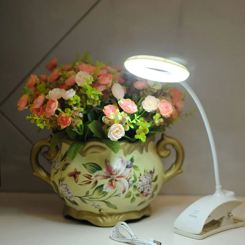 Clip Wireless Table Lamp LED Study Read 3 Modes Touch Eye Protection Folding USB Recharge Bedroom Office Work Desk Light | Освещение