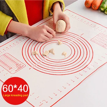 

Hifuar Silicone Baking Mat With Scale Rolling Dough Pad Kneading Mat Non Stick Pastry Oven Liner Bakeware 60*40cm Cooking Tool H