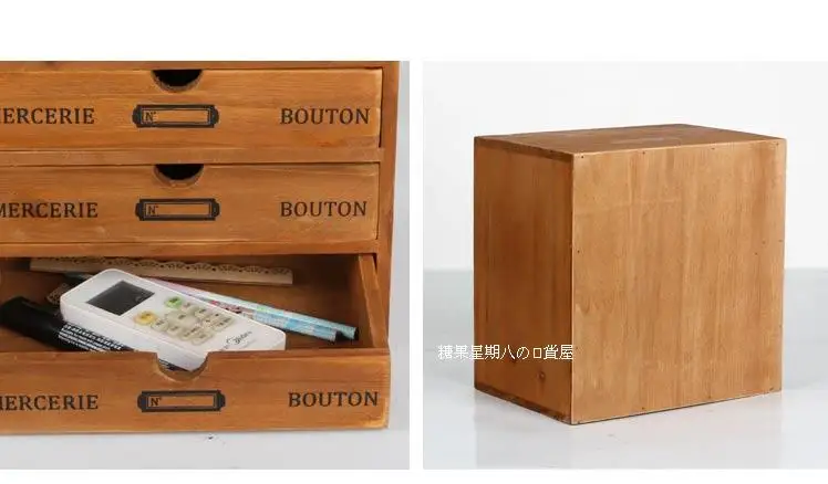 Деревянный ящик для хранения, деревянный ящик, комод, органайзер для косметики, украшений, офисный, домашний декор, Настольный ящик для хранения, WJ11085