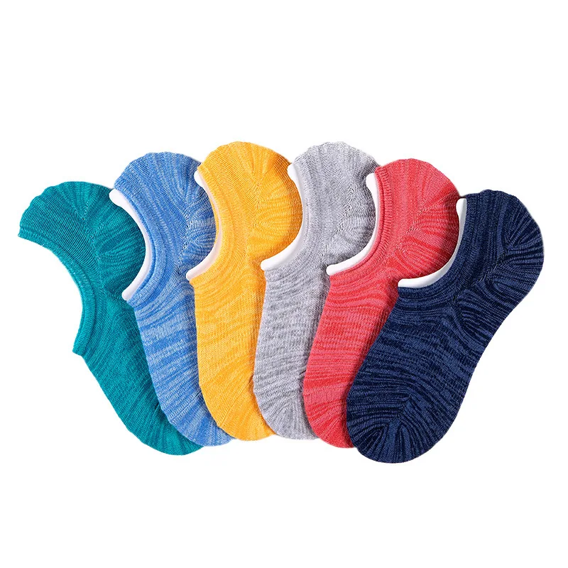 

High Quality 6Pairs Men Socks Cotton Non-slip Silicone Invisible Boat Compression Socks Male Ankle Sock Men Socks Large size