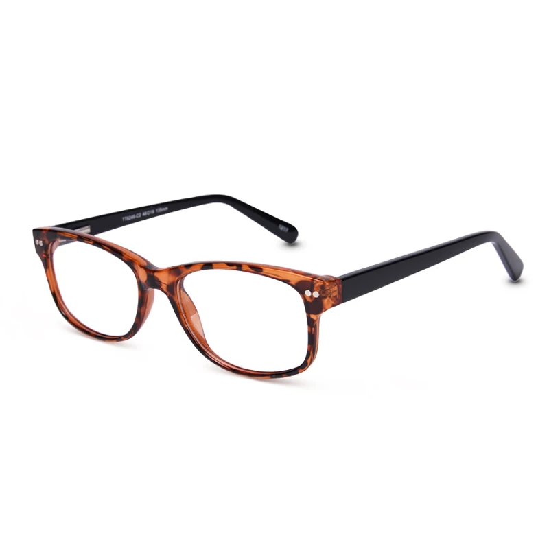 Винтажные оправы для очков, оптические женские очки по рецепту, мужские прозрачные линзы, оправы для очков, очки Oculos TT6246 - Цвет оправы: C02DemiBrown