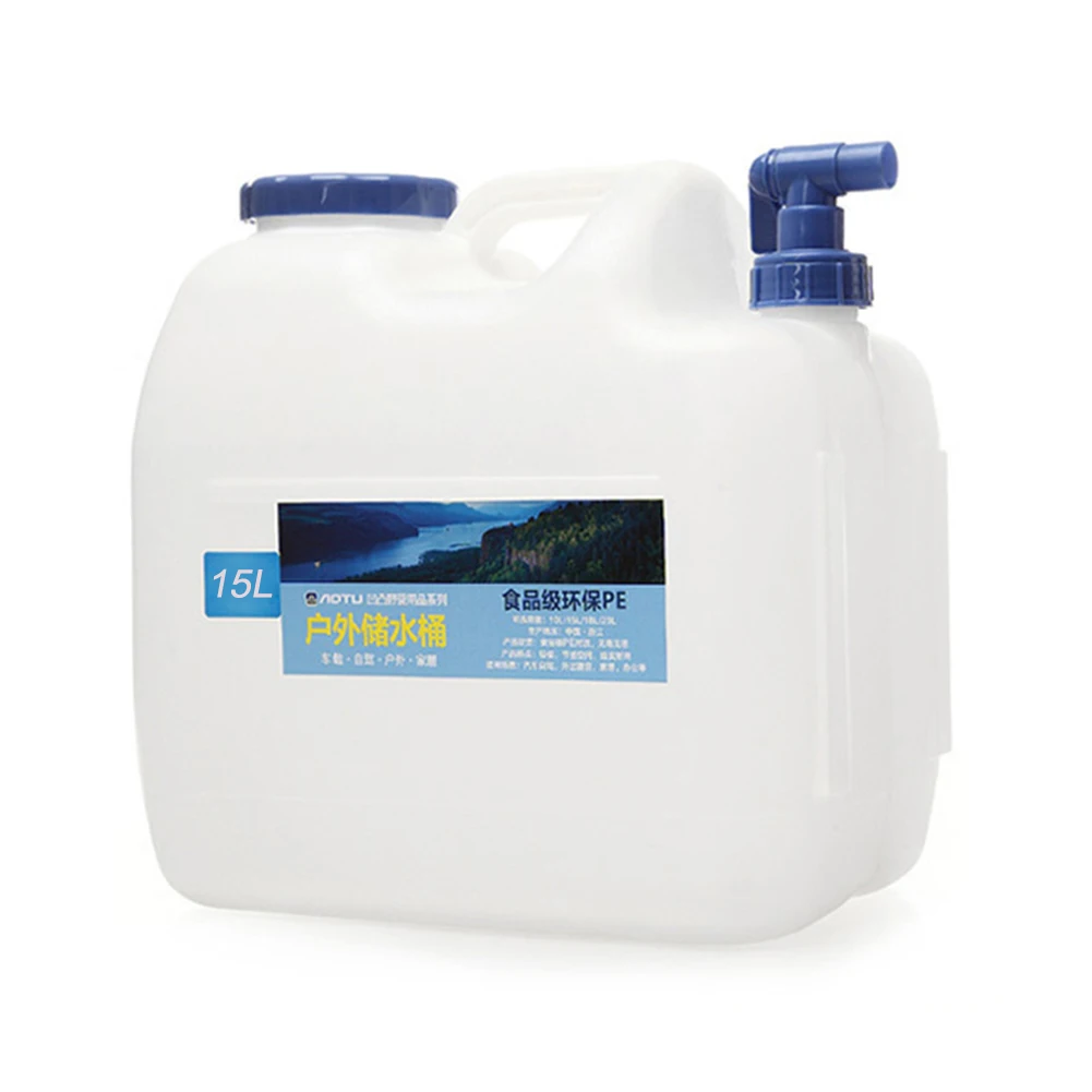 

15L Water Canister Car Storage Container Portable PE Water Container with Faucet for Camping Hiking Picnic