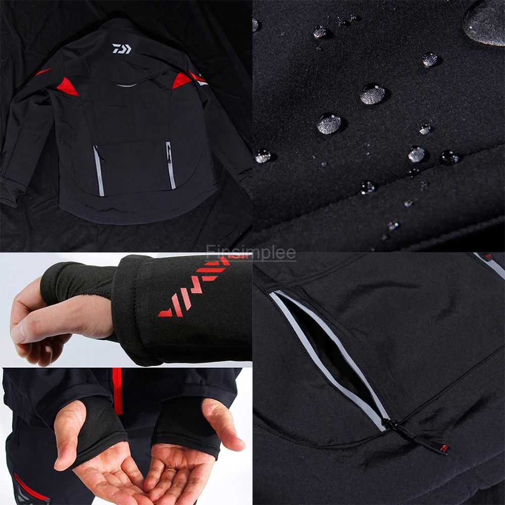 Daiwa Windproof Waterproof Fishing Clothing Quick Dry Fishing Jacket and Pants Outdoor Sports Fishing Shirts Men Fishing Suit