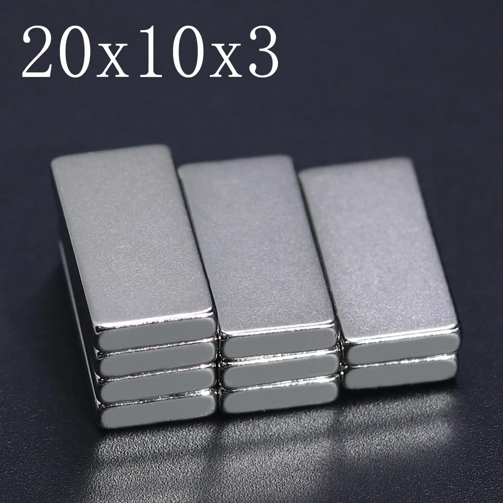 50pcs 25mm x 10mm x 3mm Strong NdFeb Permanent Magnetic Neodymium Block Magnets 