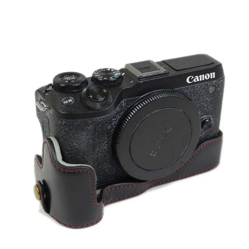 Основание камеры для Canon EOS M6 Mark II PU материал камера куртка протектор Нескользящая крышка