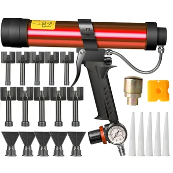 

Adjustable Pneumatic Glass Glue Gun Air Rubber Gun Tool 310ml Hard Glue Sealant Applicator Caulking Gun Tool
