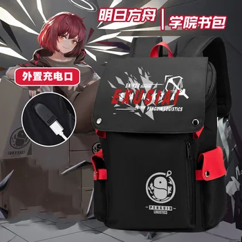 

Anime Arknights EXUSIAI Backpack Student School Bag Laptop Bag Shoulders Bag Casual travelling bag Creativity knapsack Cosplay