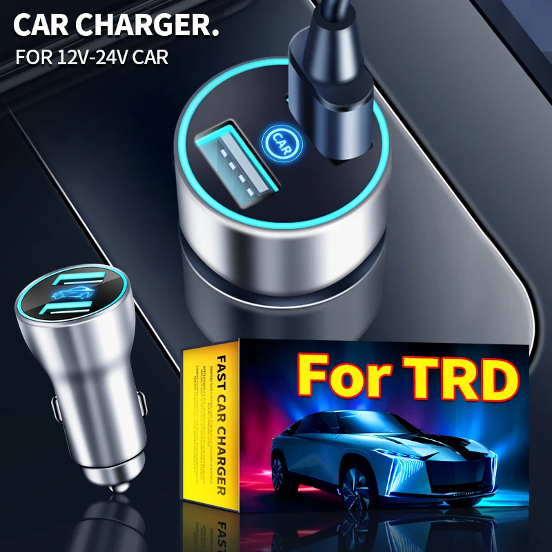 Car Dual USB Charger LED Fast Phone Charge for TRD TOYOTA C HR RAV4