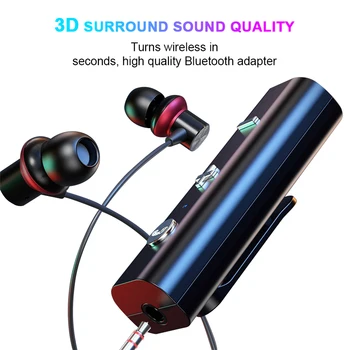 

Bluetooth 5.0 Audio Receiver Transmitter Wireless Adapter 3.5mm AUX Jack RCA Stereo Music For Headphone TV PC Car Speakers