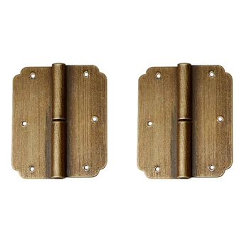 

Tiazza Antique Brass Removable Hinges Furniture Cabinet Drawer Pure Copper Double Door Hinge Jewelry Box Hardware Fitting