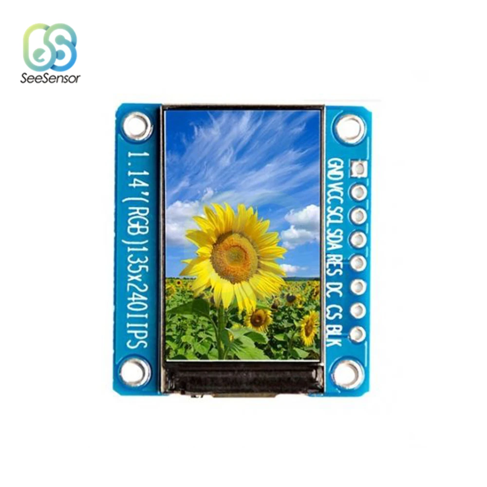 1,14 дюймов ips HD TFT ST7789 Водительская подушка безопасности 135*240 4-модуль дисплея Порты и разъёмы полный Цвет ЖК-дисплей модуль Экран дисплея 8Pin