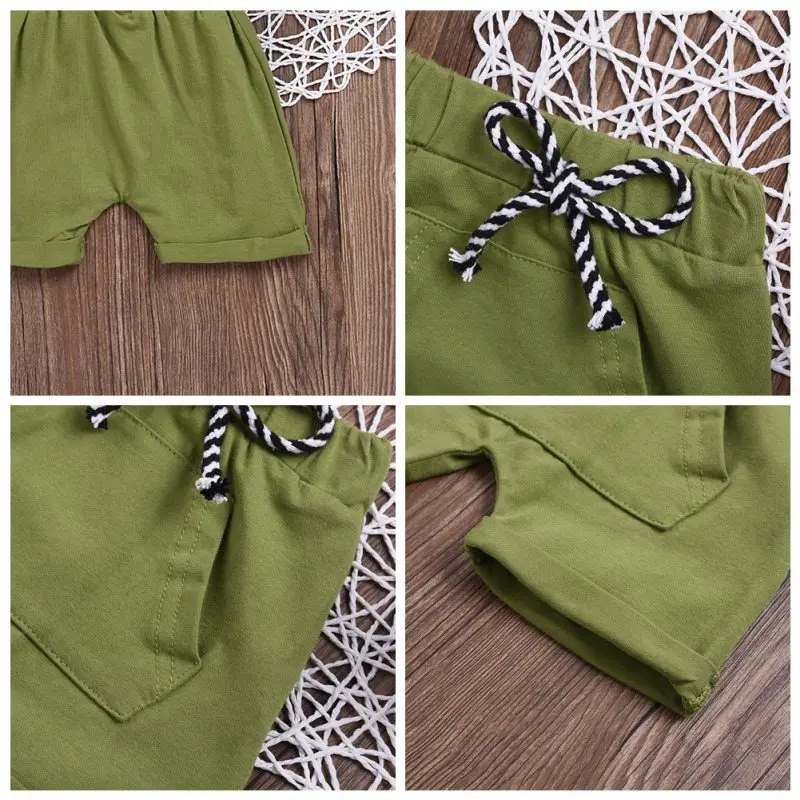 Summer Toddler Boys Short Pants Trousers Kids Knee Length Casual Kids Cotton Solid Color Shorts Boys Shorts