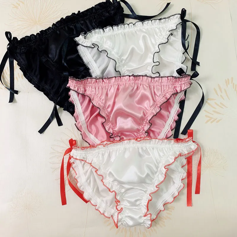 

1 Pcs Women's Sexy Low Rise Breathable Lacing T-Back G-strings Underwear Ruffle Panties Cartoon Seamless Low Waist Design