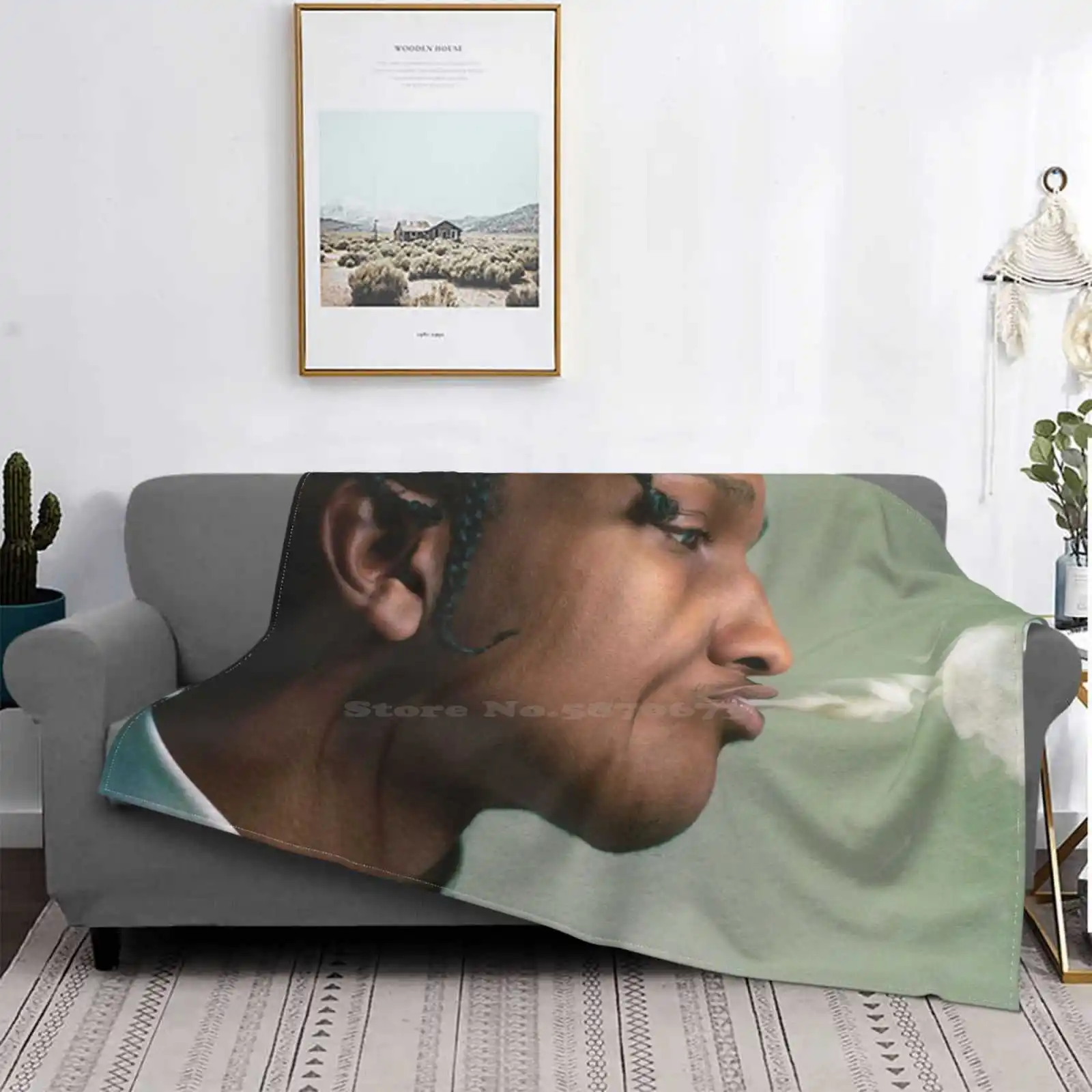 Smokke Shaggy Throw Soft Blanket Sofa / Bed / Travel Love Gifts Frank Tyler Vote Wang Future Cherry Bomb Strano Wolf Ocean Album