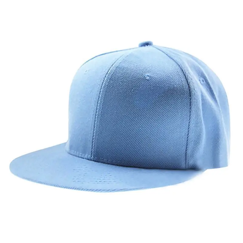Одноцветная Кепка с плоским козырьком, хлопковая бейсбольная кепка в стиле хип-хоп, наружные головные уборы с регулируемой задней застежкой