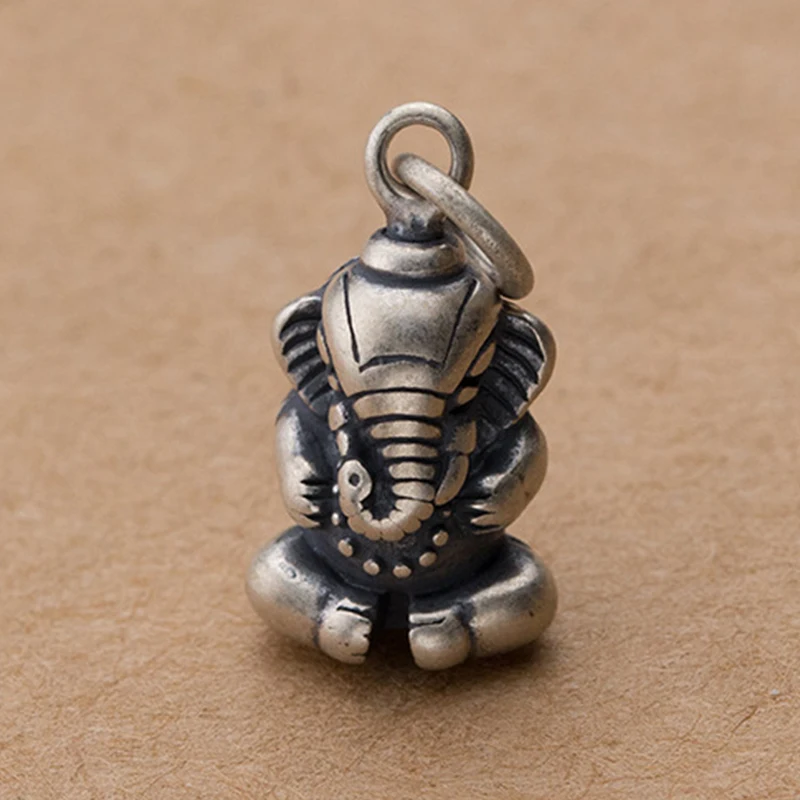 

925 Sterling Silver Elephant Vintage Silver Pendant Charms Diy Making Accessories Fashion Necklace Hang Pendant Charm Jewelry