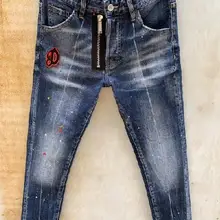 DSENQI, новинка, мужские джинсы, рваные для DSQ, джинсы, брюки, байкерские джинсы, верхняя одежда, мужские штаны 922-1